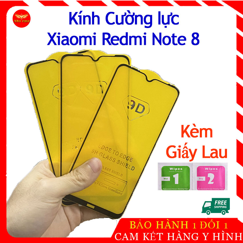 Kính Cường Lực Xiaomi Redmi Note 8 - miếng dán màn hình điện thoại redmi Note 8 Full màn hình, dễ dán, cuong luc note8 chất lượng