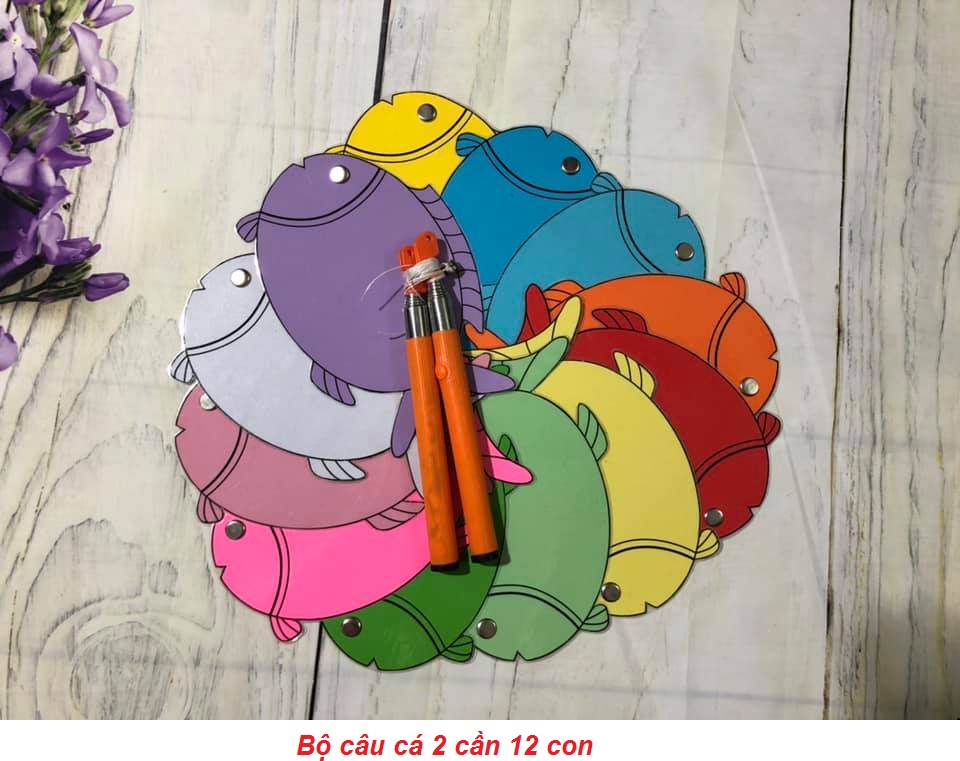 Giáo cụ dạy học bộ câu cá 2 cần 12 con