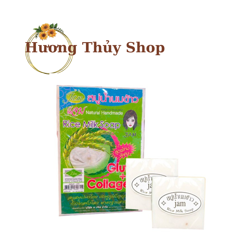 Bán lẻ 1 cục Xà bông  cám gạo collagen làm trắng da tăng đàn hồi ,chống lão hóa bán lẻ 1 viên