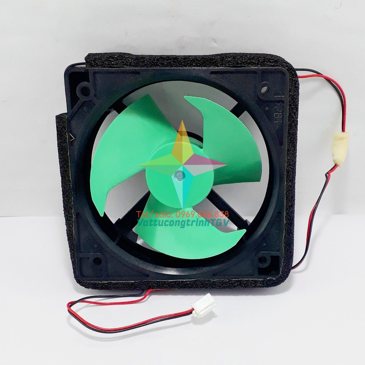 Quạt tủ lạnh SHARP - PANASONIC KT:11cm x11cm - DC9V - 0.10A - 3 cánh - 2 dây