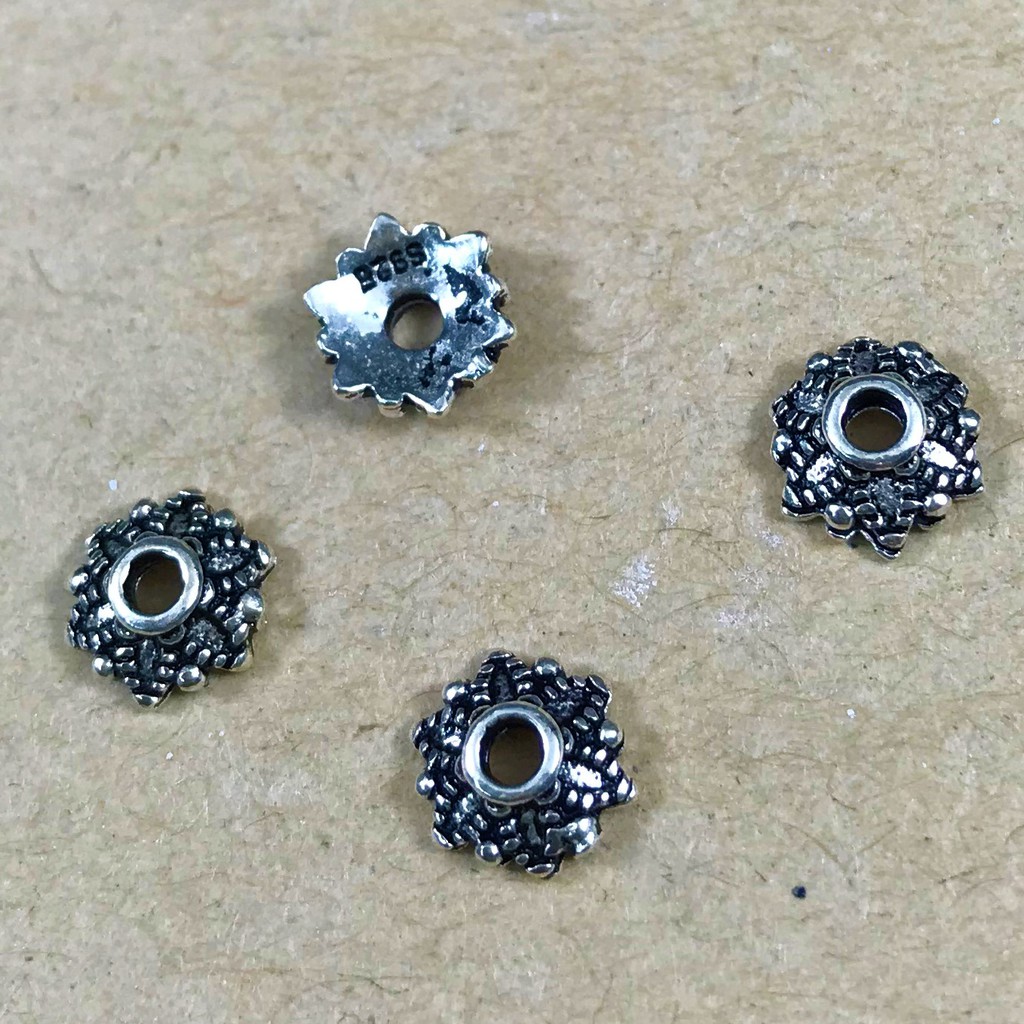 Charm ốp bạc thái ốp hạt đá - Charm bạc 925 - Mã CA070-079