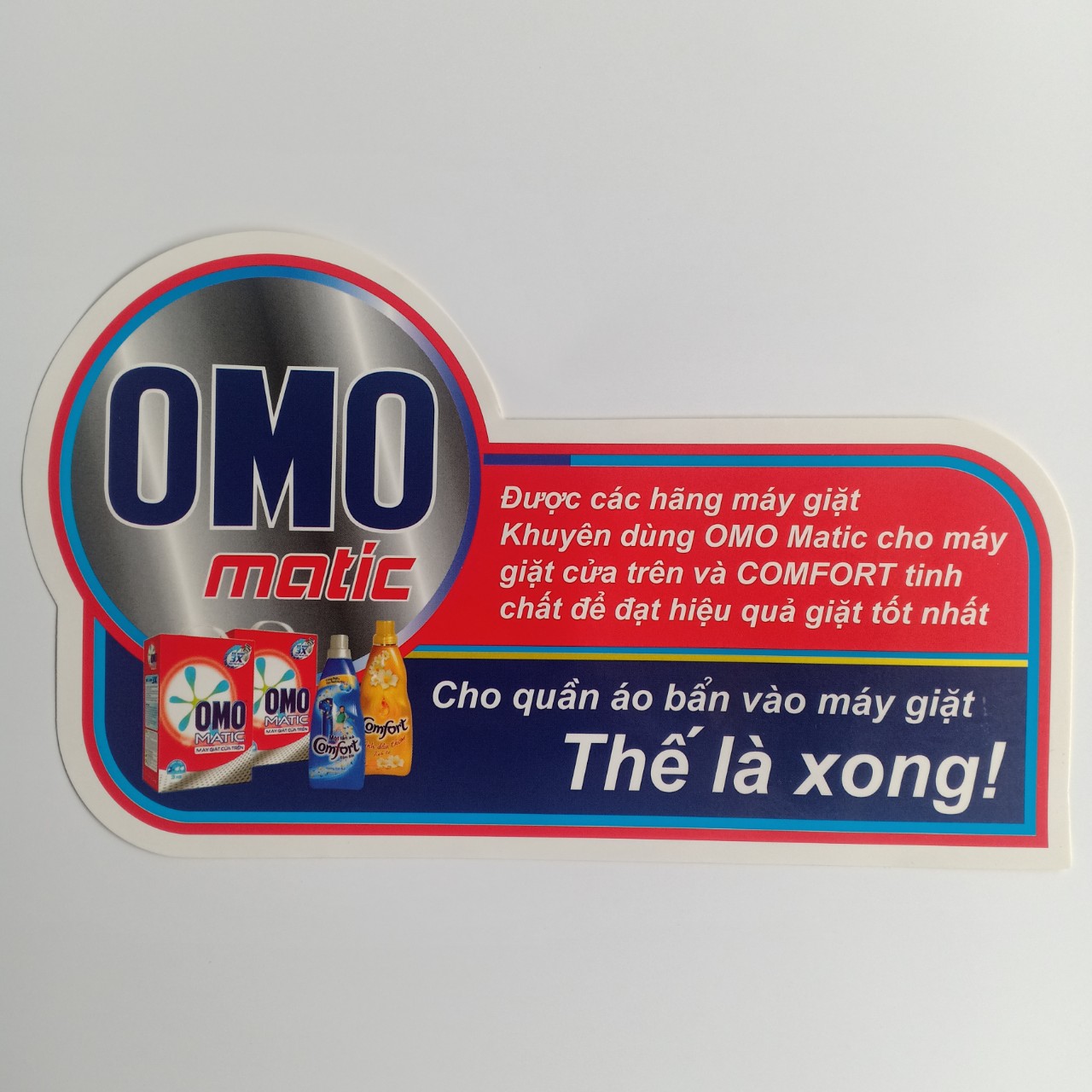 Combo 10 tem OMO dán máy giặt