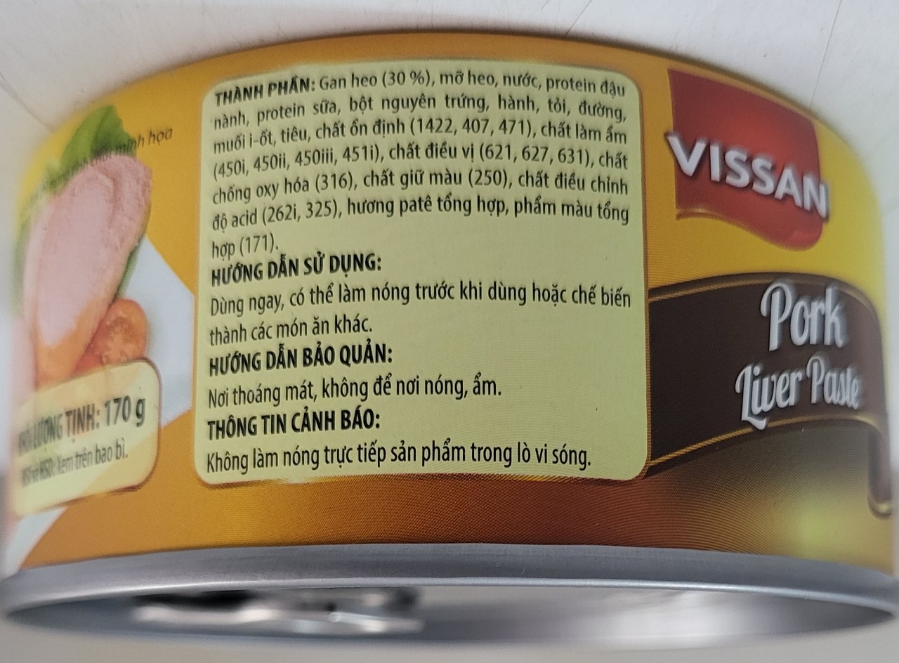 [Hộp 170g - GAN] PATE GAN HEO [VN] VISSAN Pork Liver Paste