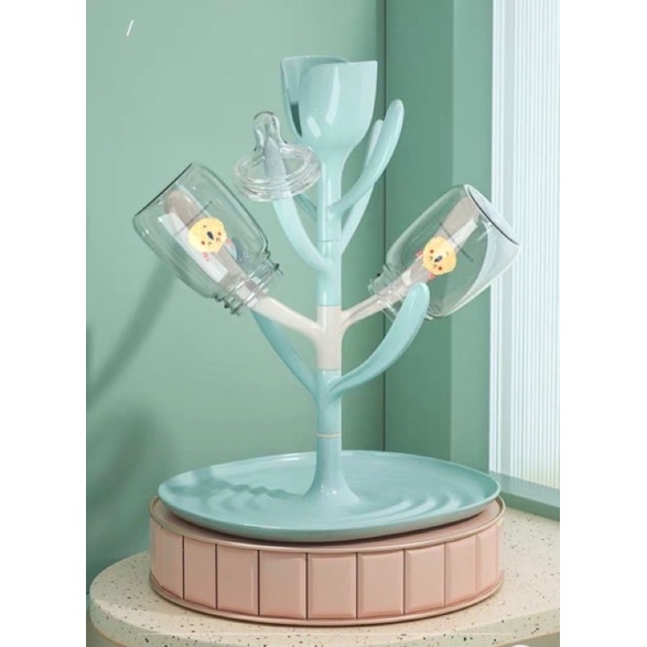 Khay giá úp bình sữa và núm ti Kichilachi cho bé hình cây, bền đẹp, tiện lợi - KichiLachi Store