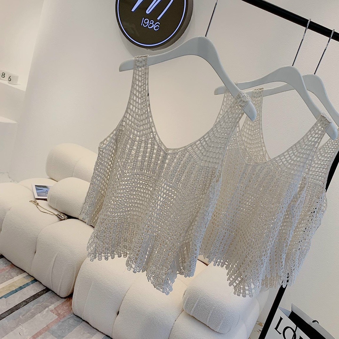 Áo Ren Lưới Sát Nách Cổ V Phong Cách Boho | Smide Clothing