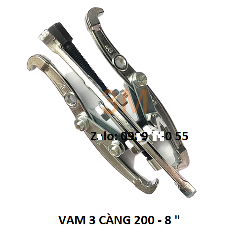 Vam 3 càng 200 - Cảo 3 chấu 200mm