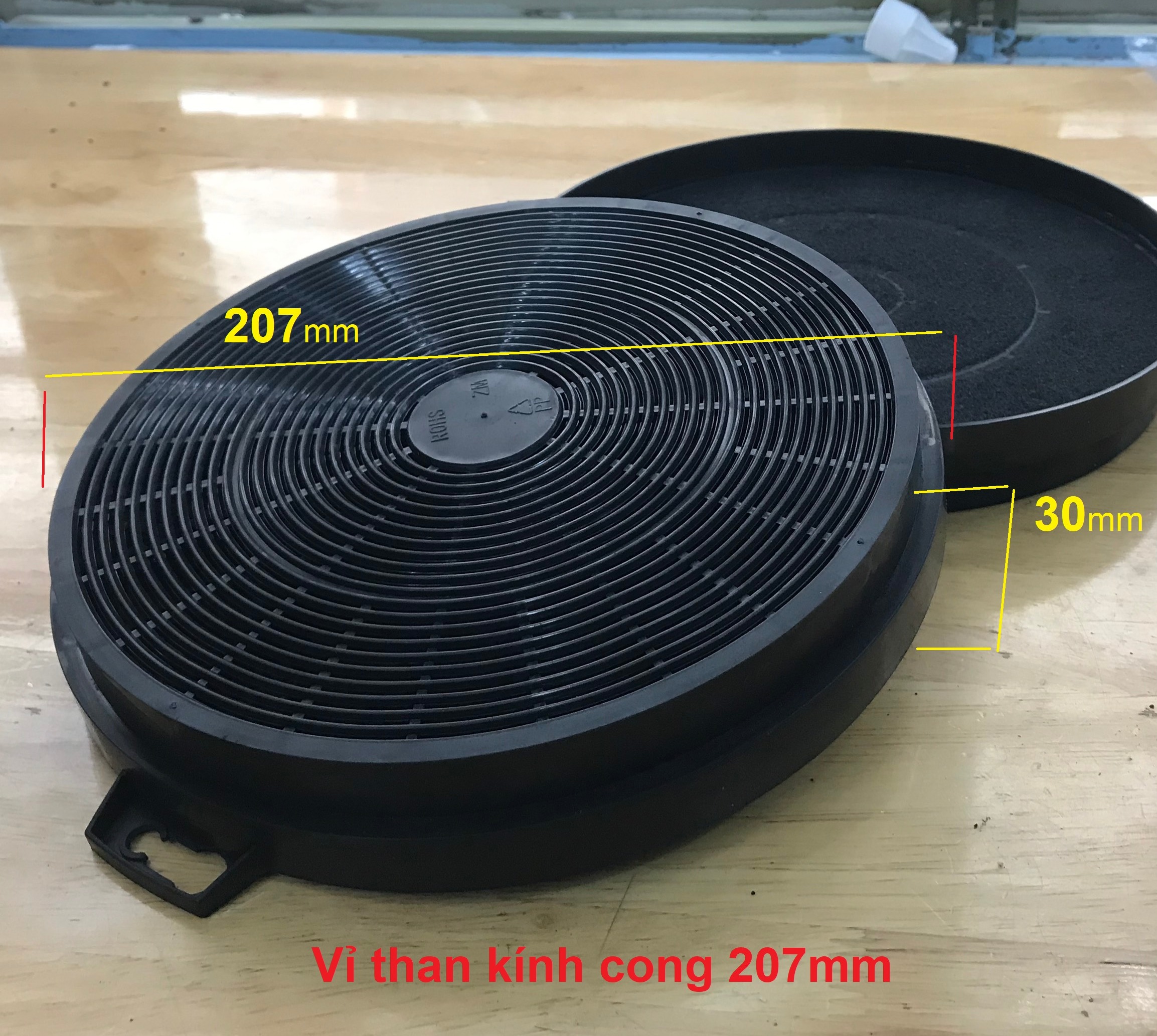 Vỉ than hút mùi kính cong các loại - phụ kiện máy hút mùi