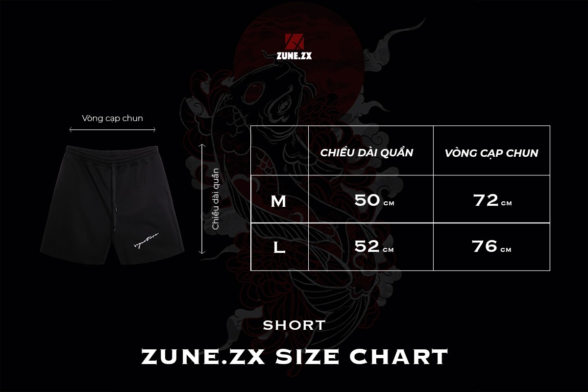QUẦN ĐEN TRƠN DARK SHORT - ZUNEZX