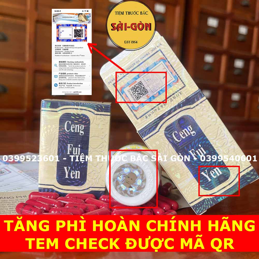 Tăng Phì Bổ Hoàn Ceng.Fui.Yen 30 viên [CHÍNH HÃNG, TEM QR THẬT CHECK ĐƯỢC MÃ, DATE MỚI]
