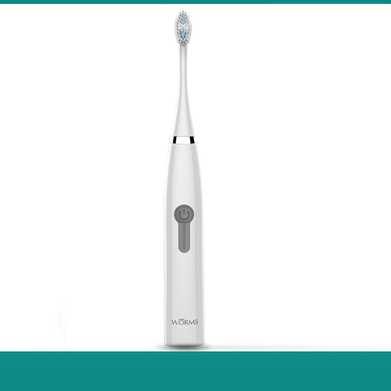 Bộ bàn chải đánh răng Worms 2 đầu thay thế, bàn chải răng massage Toothbrush, bàn chải điện thông minh tự động rung, bàn chải răng nam nữ
