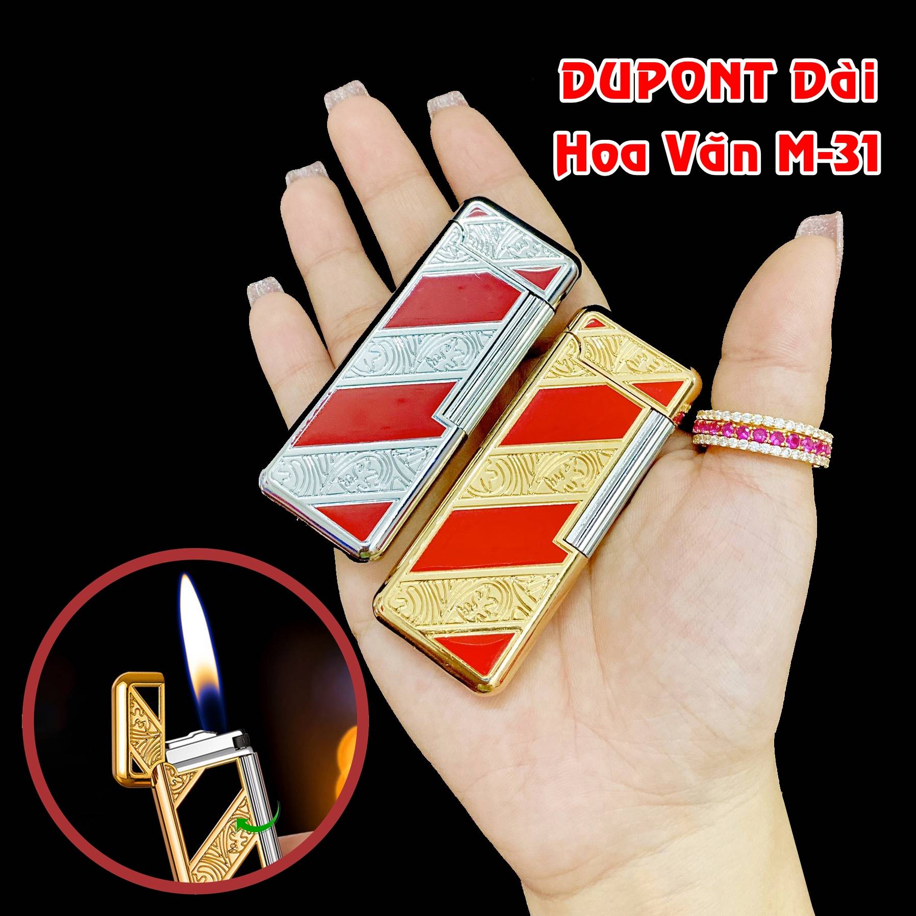 BẬT LỬA DUPONT M-31 DÀI HOA VĂN XÀI GAS