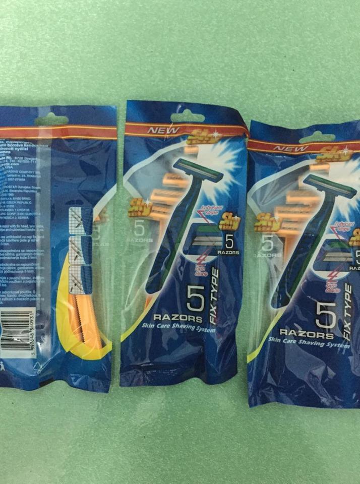 [HCM]combo 3 bịch dao cạo râu vàng RAZORS 1 bịch 5 cây