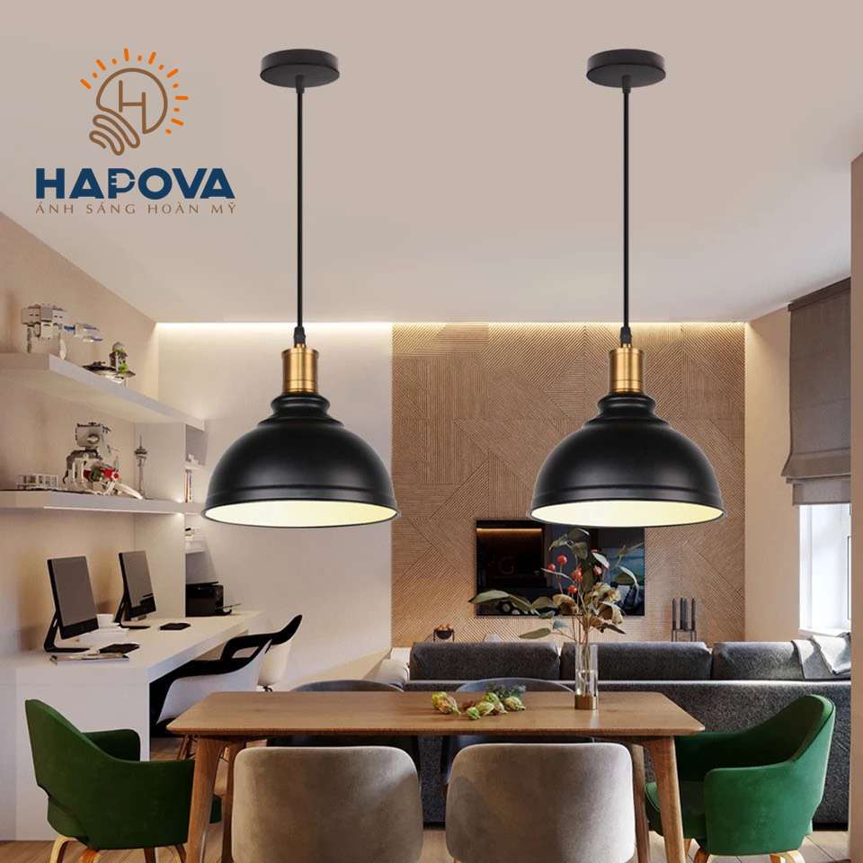 Đèn thả bàn ăn đui đồng HAPOVA MIXA 8194