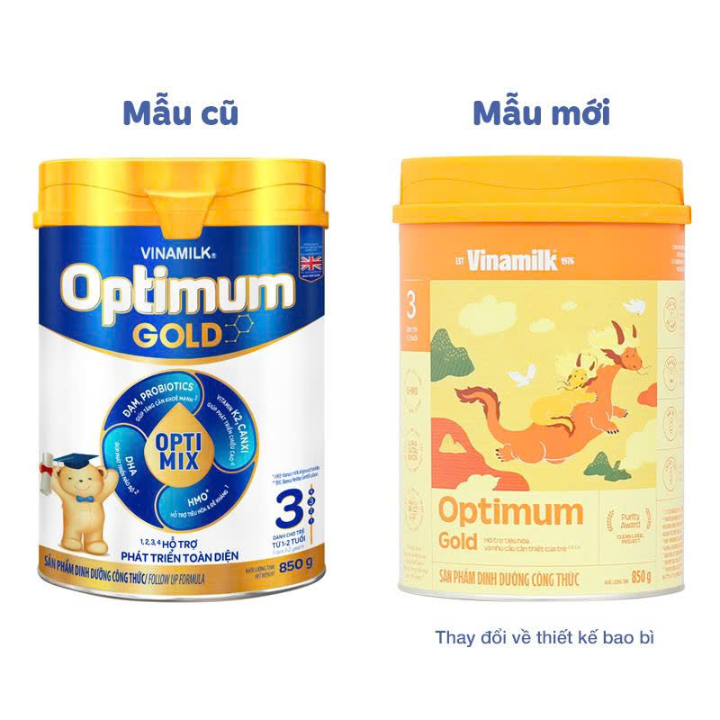Sữa bột Vinamilk Optimum Gold 3 OPTI MIX 850g