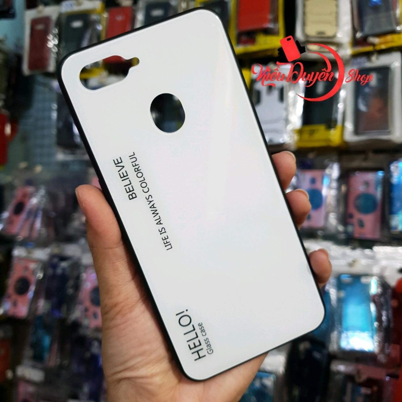 Ốp lưng Oppo F9,ốp lưng kính đa sắc