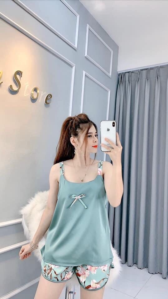 Sét bộ đùi 2 dây satin cao cấp siêu mát-TK
