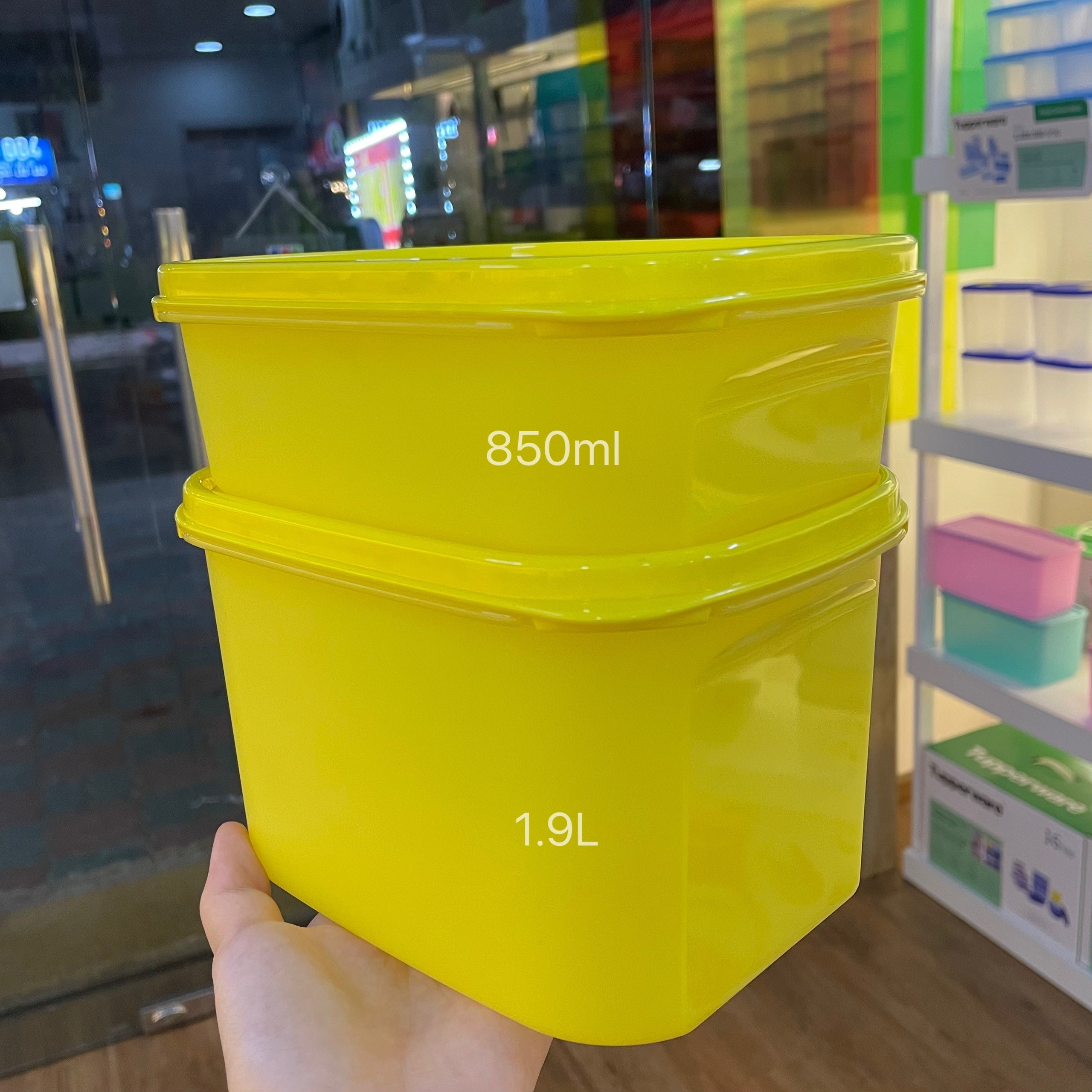 Hộp Trữ Mát Tupperware Colorful Rectangular Set 8 nhiều màu - Tupperware Mall Chợ Lớn