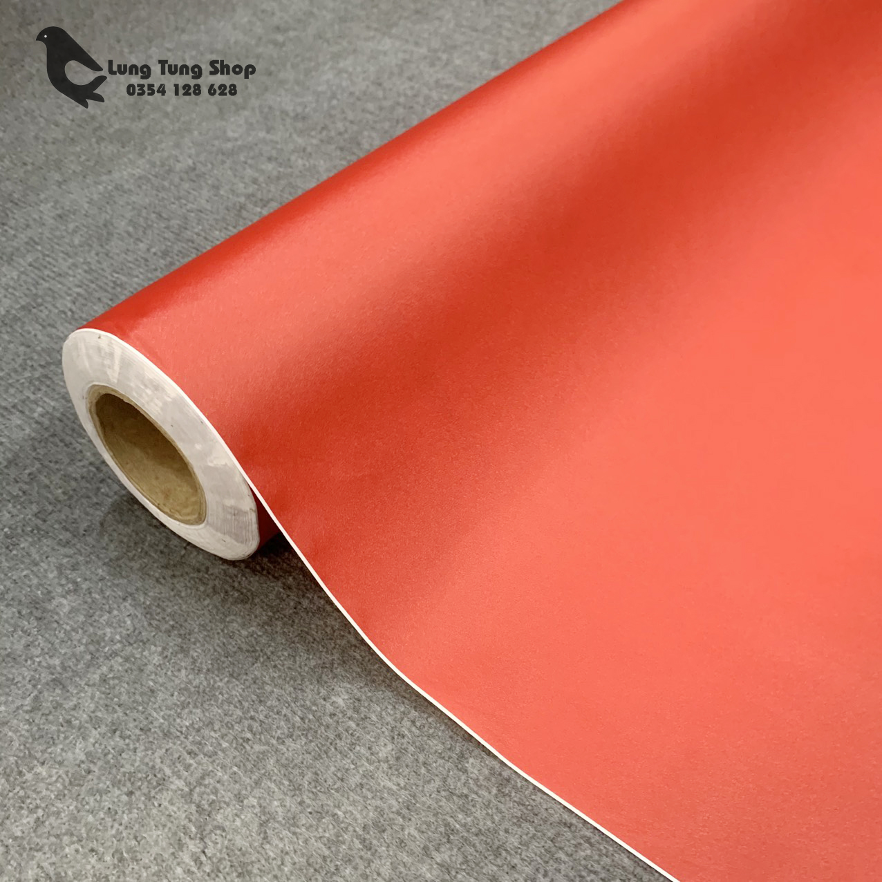 [HCM]Decal màu đỏ nhám - Giấy dán tường  bàn  tủ có sẵn keo ( khổ 1,2m )