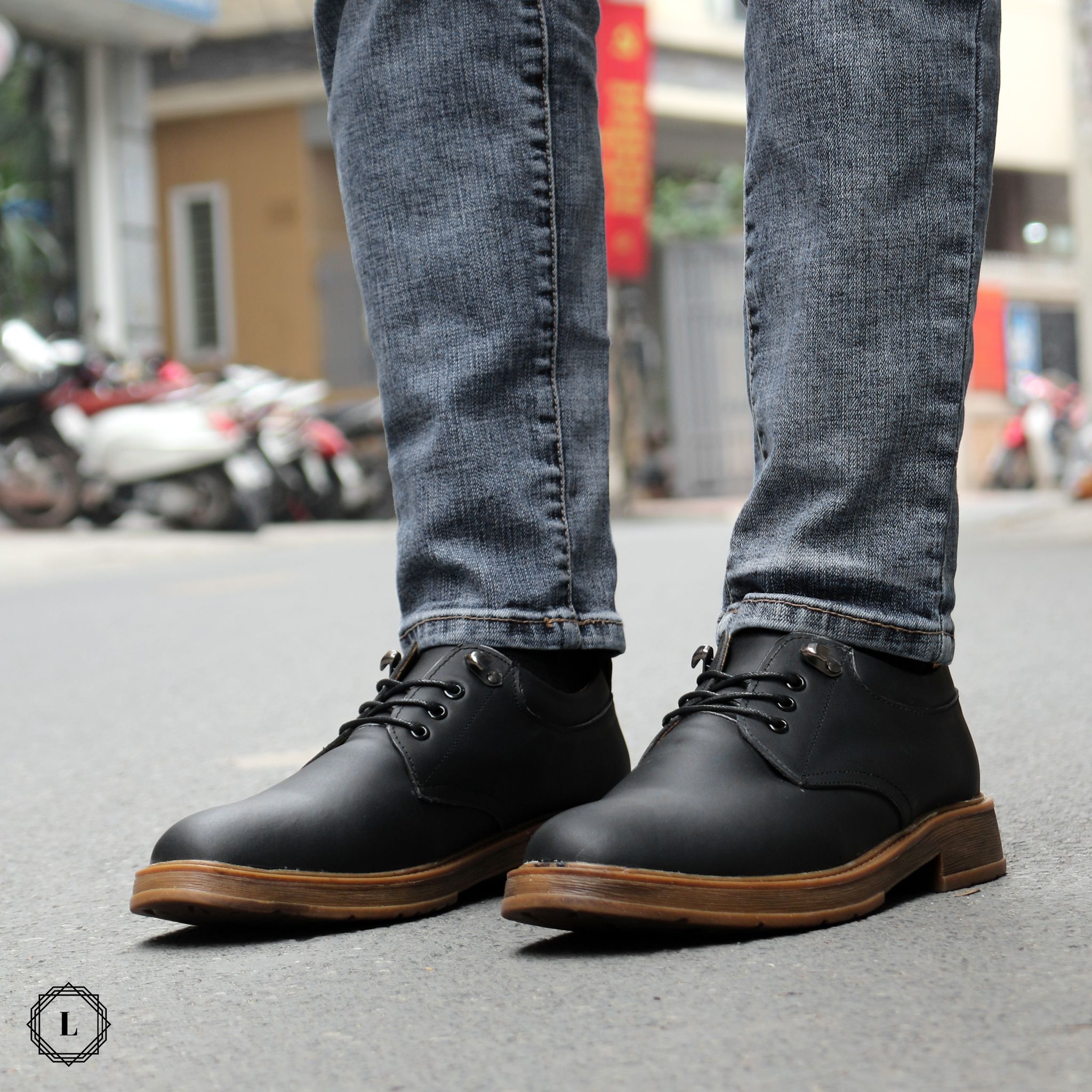 Giày Đốc Nam 135 Đen Da bò Lucas shoes