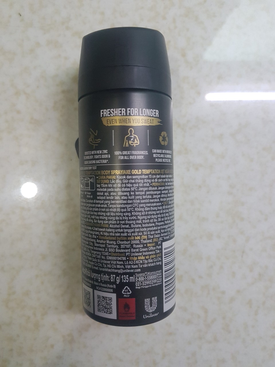 Xịt khử mùi AXE Dark Temptation 135ml