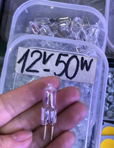 Bóng đèn Halogen 12V dùng cho máy xông tinh dầu, công suất 20W - 35W - 50W (1 bóng)