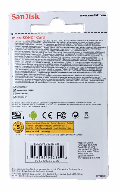 Thẻ nhớ Sandisk 32G Class 10