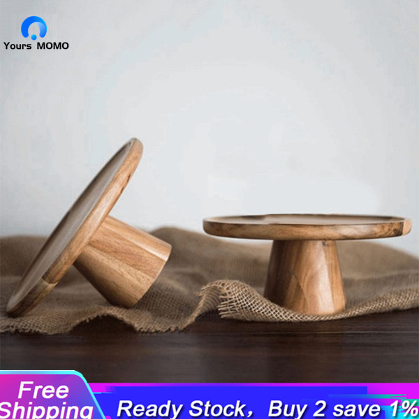 Wood Tray for Fruit Cake Dessert Stand Table Home Decor Photography
