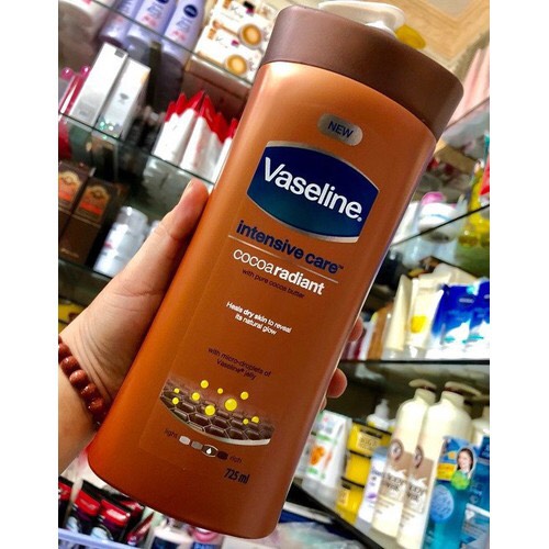 Sữa dưỡng thể Vaseline Intensive Care Cocoaradiant 725ml Nâu