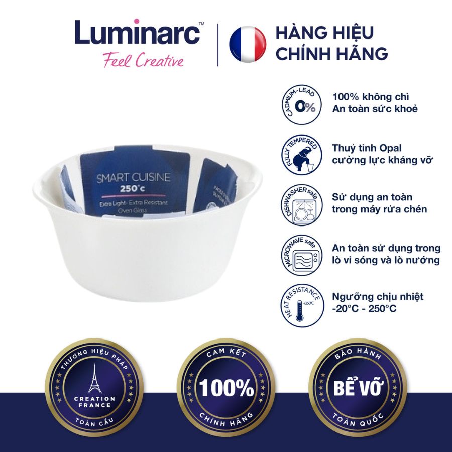 Khay nướng thuỷ tinh luminarc smart cuisine tròn 11cm- lukhn3295