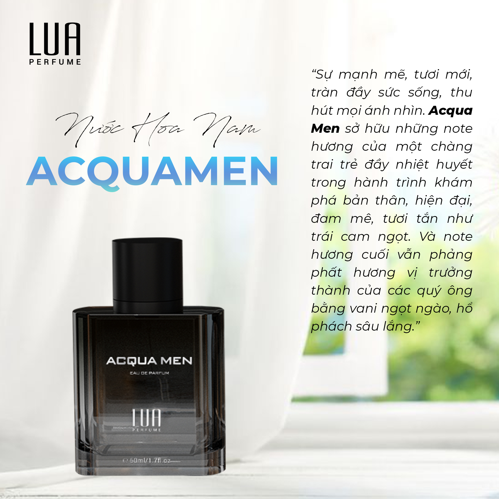 [Chính Hãng] Nước Hoa Nam Acqua Men 50ml EDP LUA Perfume