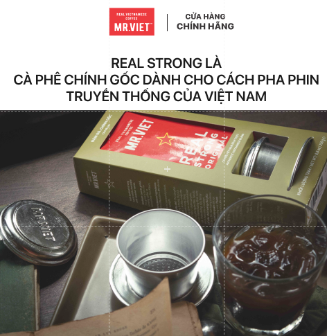 27 HỘP Cà phê MR.VIET Real - Strong - Orginal - Cà Phê Rang Xay 250g (MR.VIET Coffee Real - Strong - Original - Ground Coffee 250g)