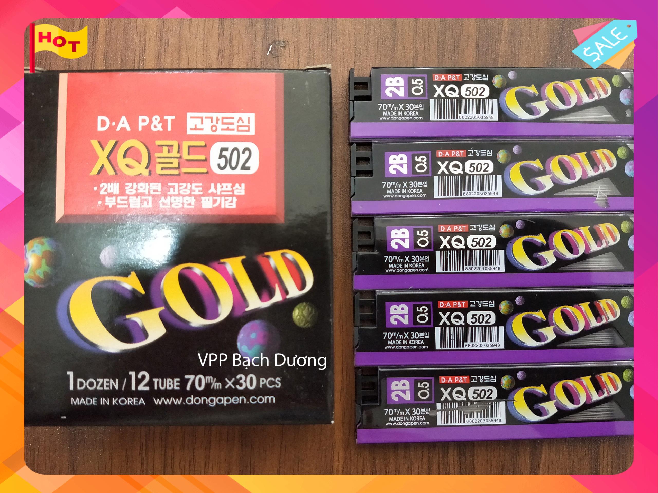 Ruột Chì Bấm Gold 2B 0.5mm - XQ502 D-A P&T - tép