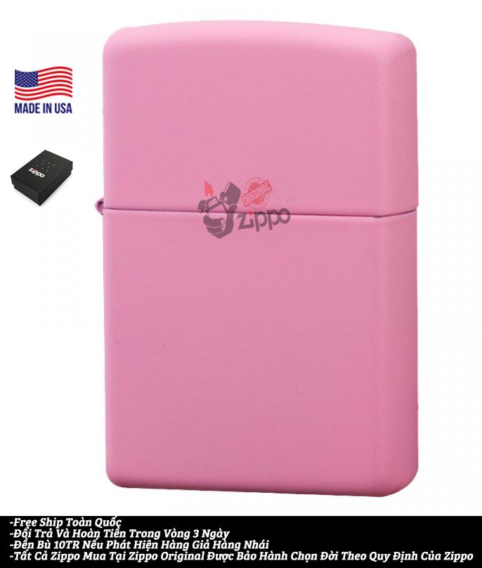 Bật lửa Zippo Phổ Thông Sơn Màu Hồng