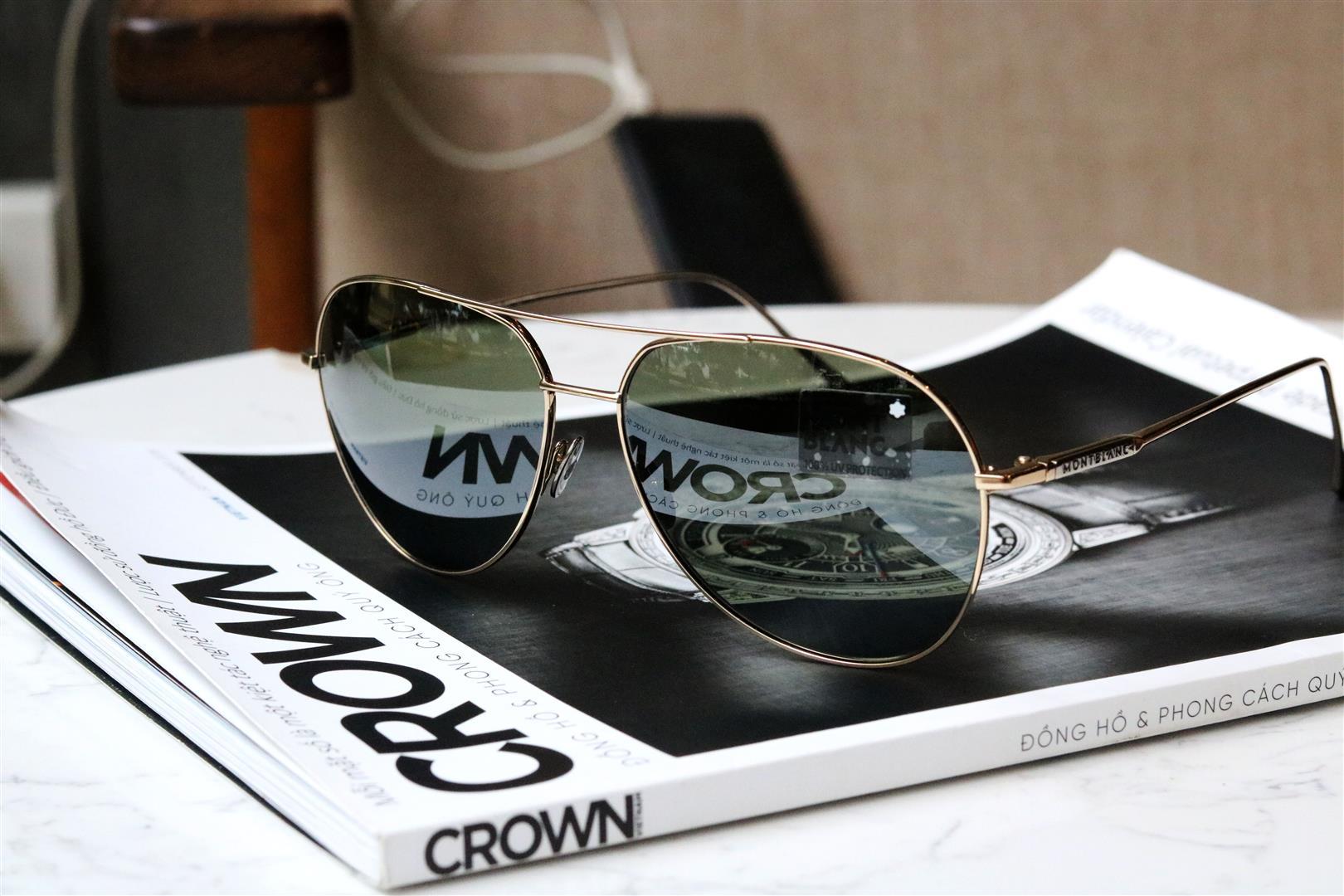 Kính mắt MONTBLANC Green Aviator MB657S 32Q 61