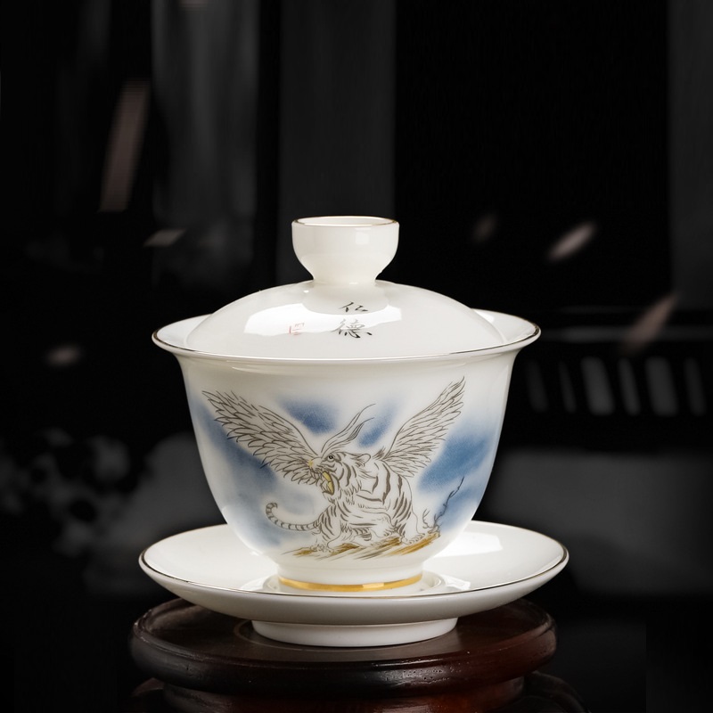 Chén khải long,lân,quy,phượng sứ thấu quang cảnh đức trấn cao cấp