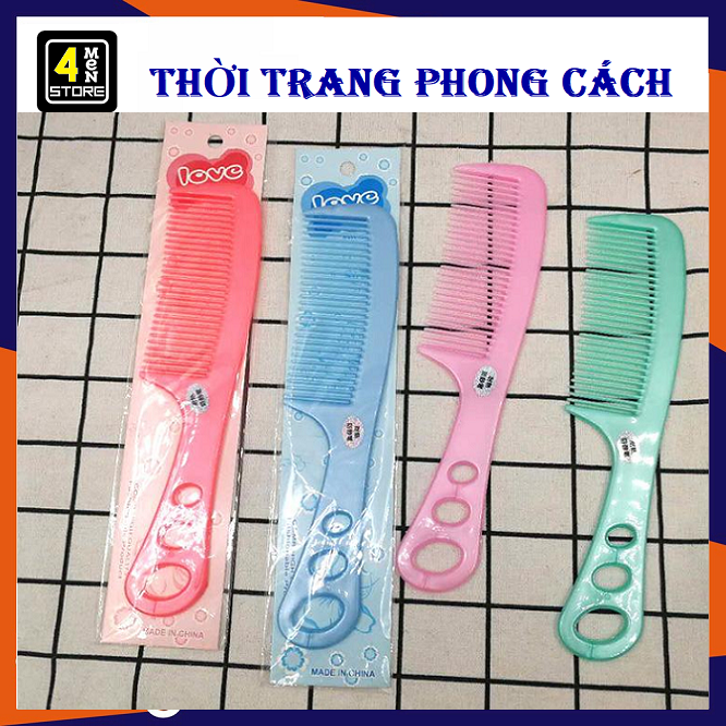 Lược nhựa chải tóc / Lược chải đầu giá rẻ Có Cán Màu Kẹo