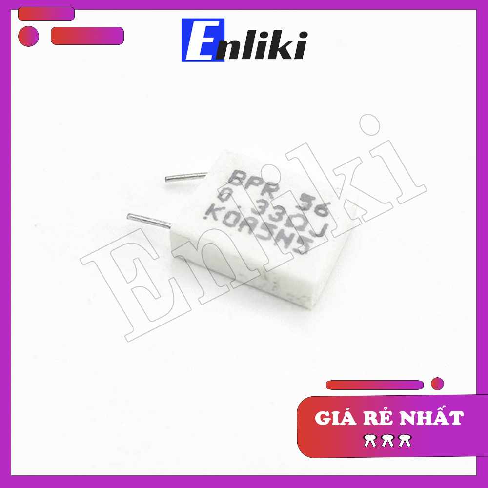 Điện Trở Sứ 5W 0.33R Loại Đứng