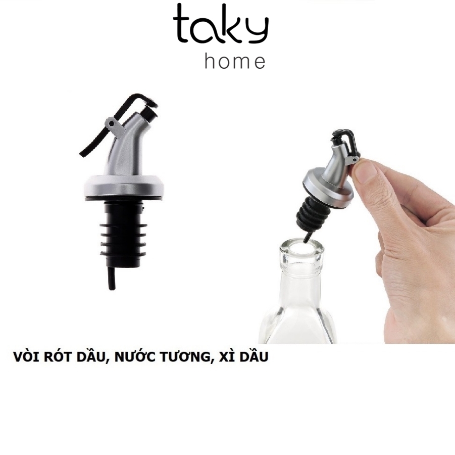 Vòi Rót Dầu Ô Liu, Nước Tương, Nước Mắm, Vòi nút chai, Có Nắp Chặn Tiện Dụng Khi Nấu Ăn, Có thể sử dụng cho các loại nước giải khát hoặc rượu vang, Chất Liệu An Toàn Bền, Vòi Rót Đa Năng. TakyHome 5230