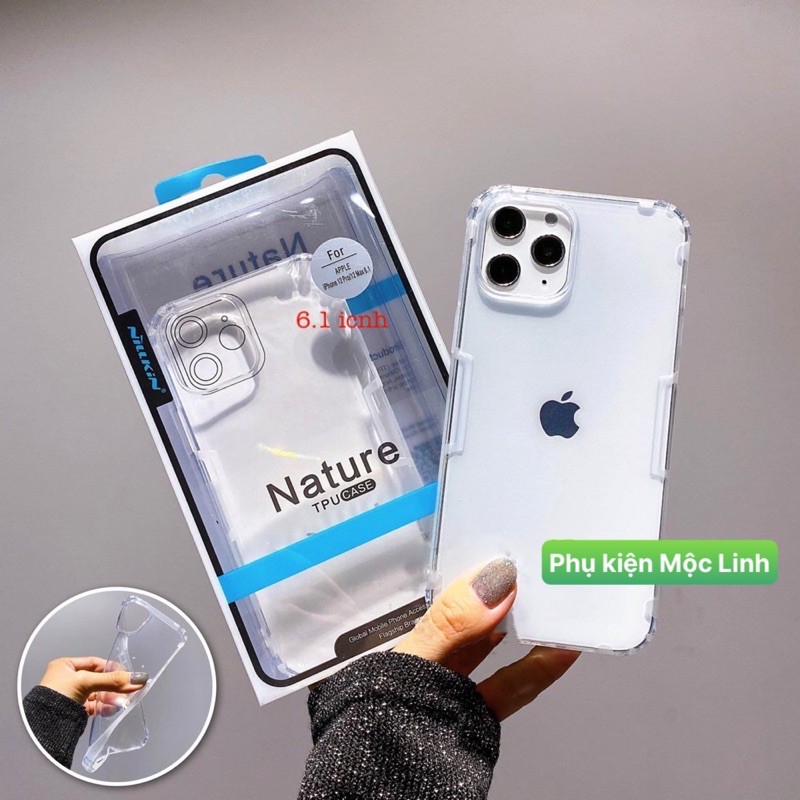 Ốp iPhone Dẻo Trong Suốt Nillkin Nature Cao Cấp Cho 12 Pro Max 12 Pro 12 Mini 11 Pro Max 11 11 Pro
