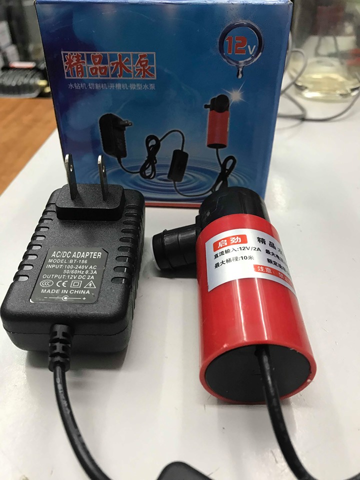 Bơm nước 12V mini bơm nước cắt rãnh tường