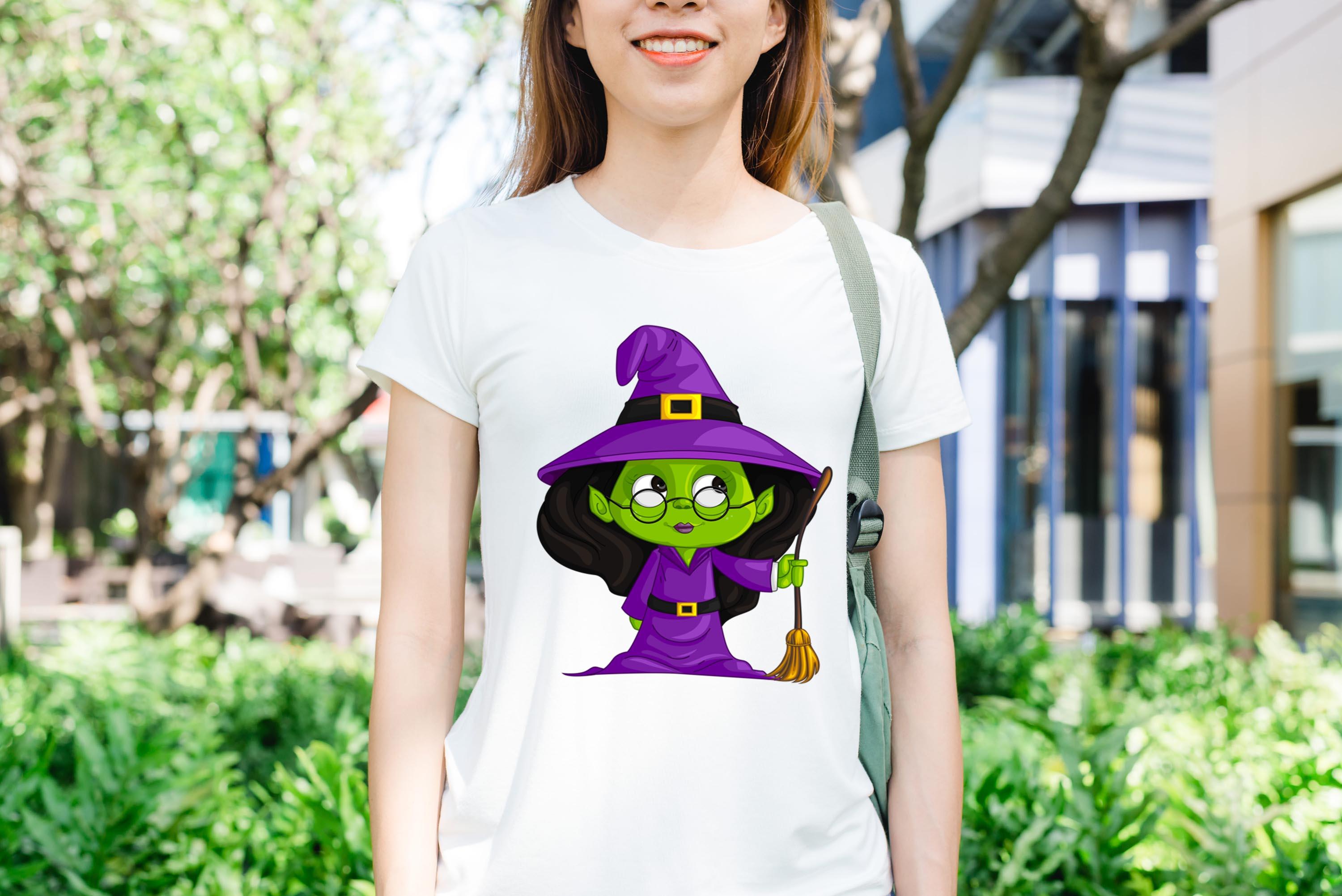 [HCM]Áo thun in hình  phù thủy  áo tím