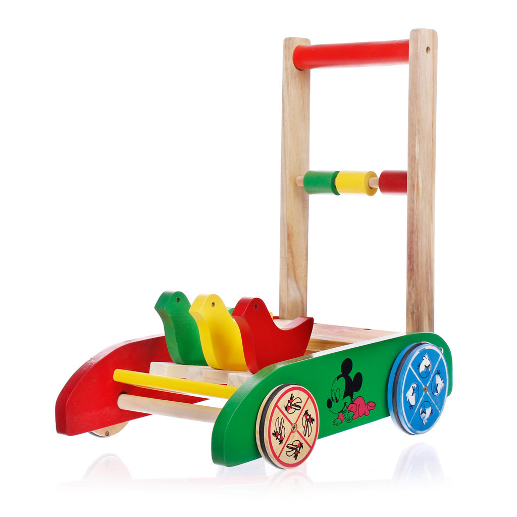 Xe tập đi gỗ hình 3 con gà
