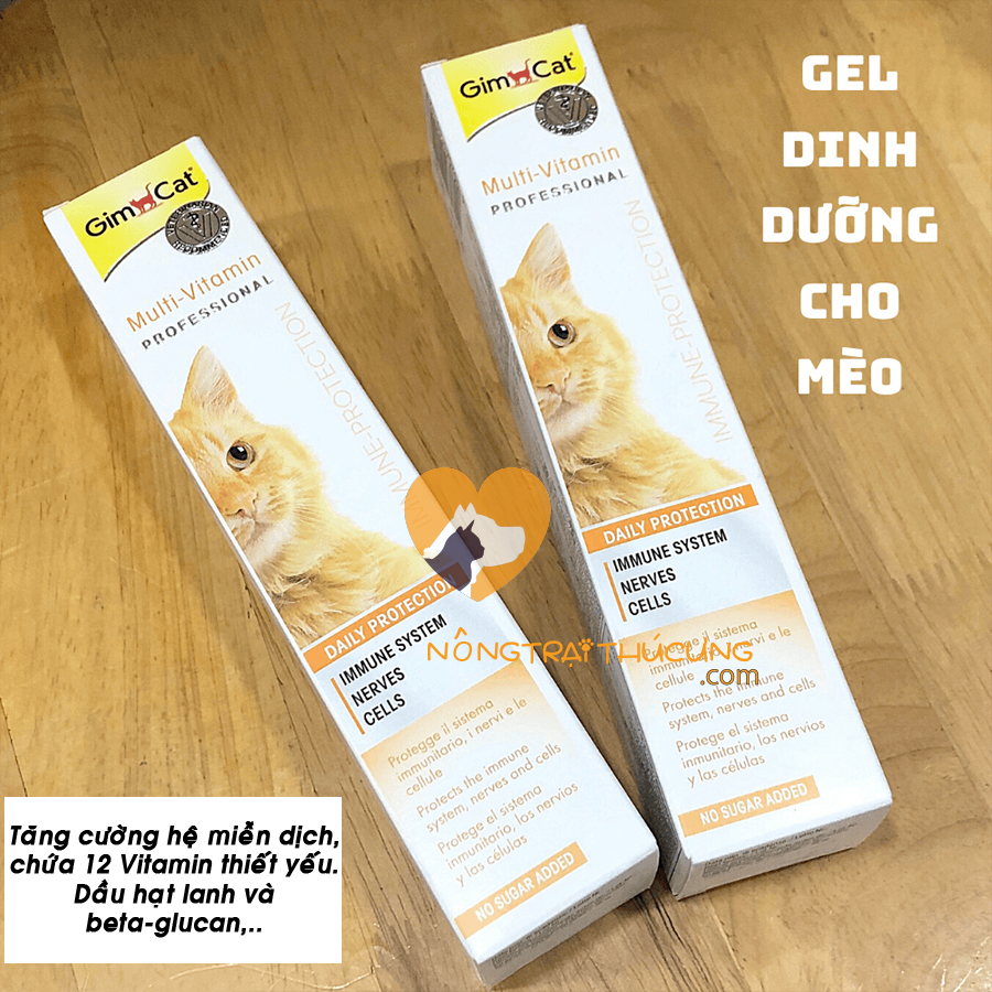 Gel dinh dưỡng gimcat cho mèo bổ sung vitamin tăng cường hệ miễn dịch - gimcat multi-vitamin 50g/tuýp -