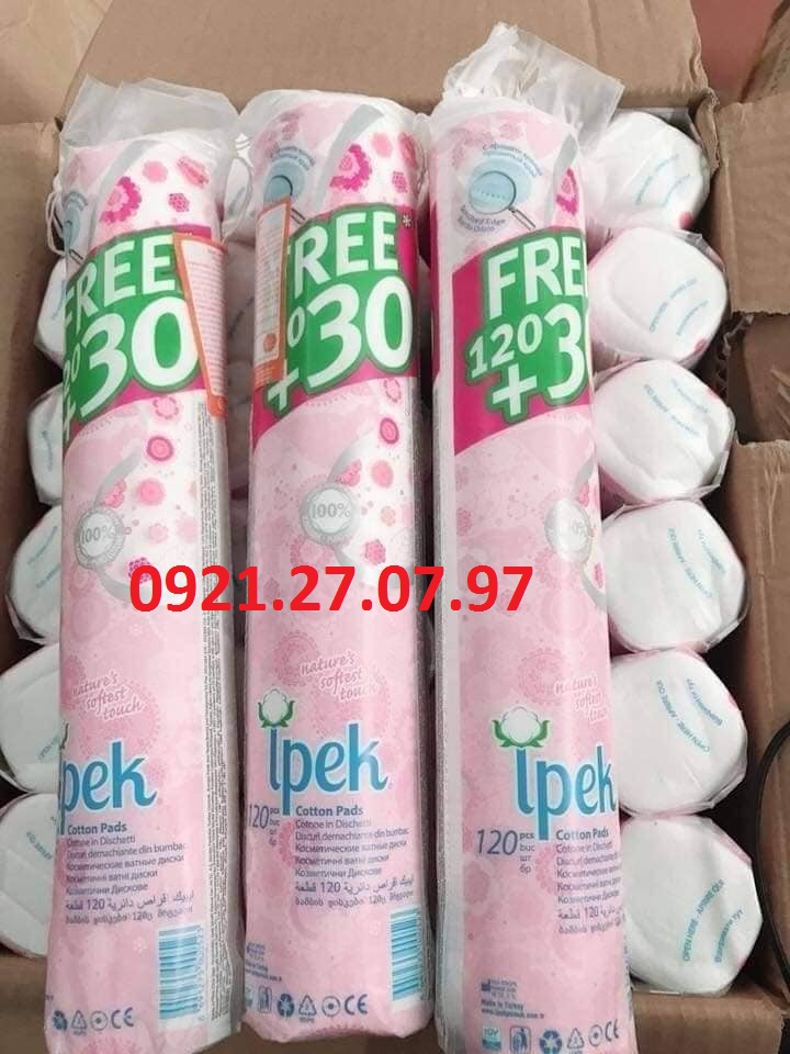 [SIÊU RẺ] combo 10 bông tẩy trang ipeck 150 miếng
