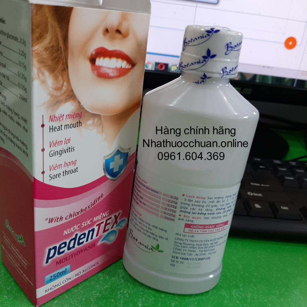 Nước súc miệng Pedentex 250ml - Botania