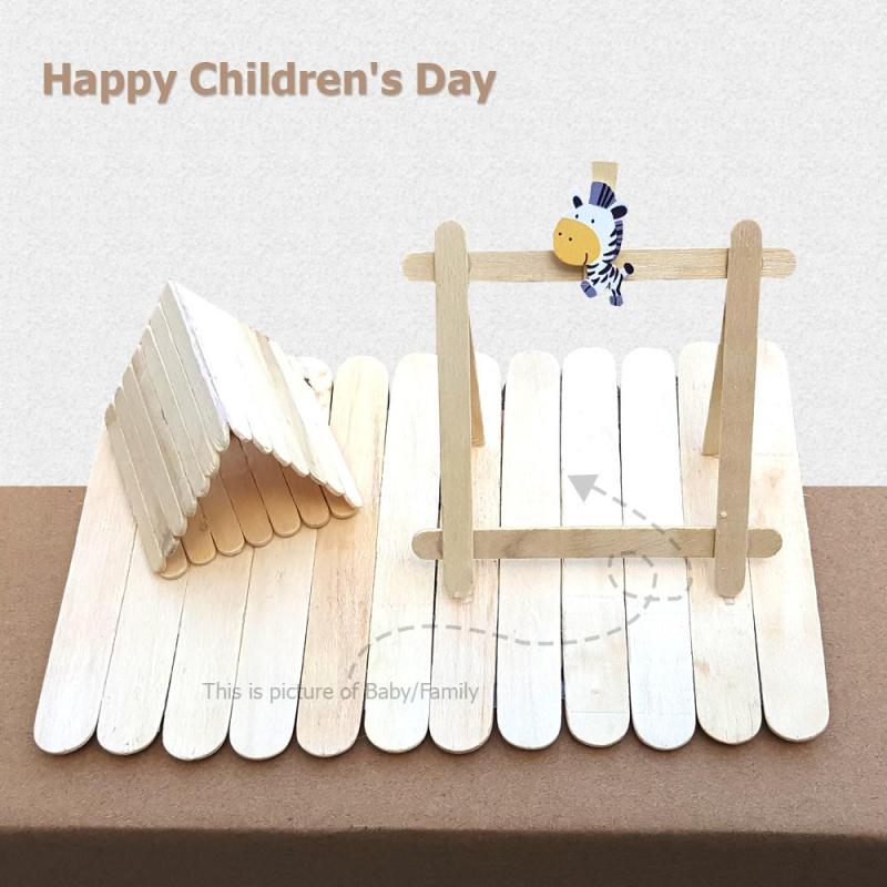Khung ảnh que kem Handmade - Mẫu ngôi nhà thú nuôi