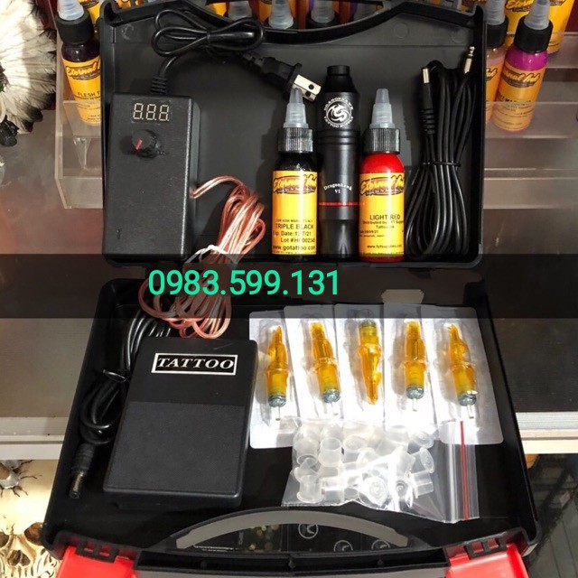 Bộ Combo hộp máy xăm đa năng Pen Dragonhawk V1 ( phát màu máy Shop còn )