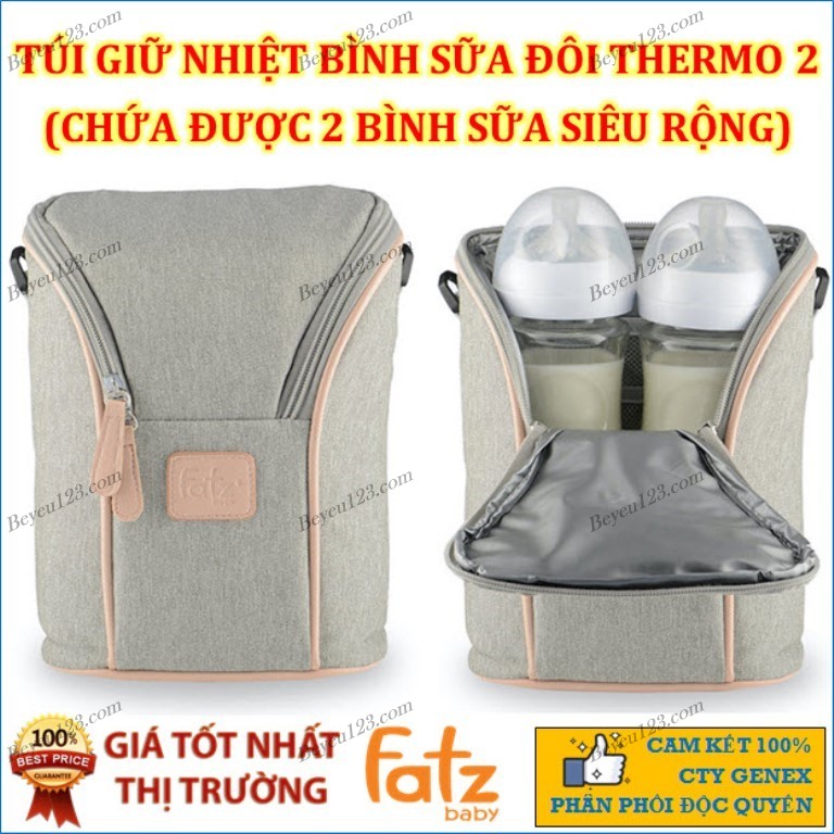 Túi giữ nhiệt đôi cho 2 bình sữa có dây đeo fatz fatzbaby fb2016sl ghot1