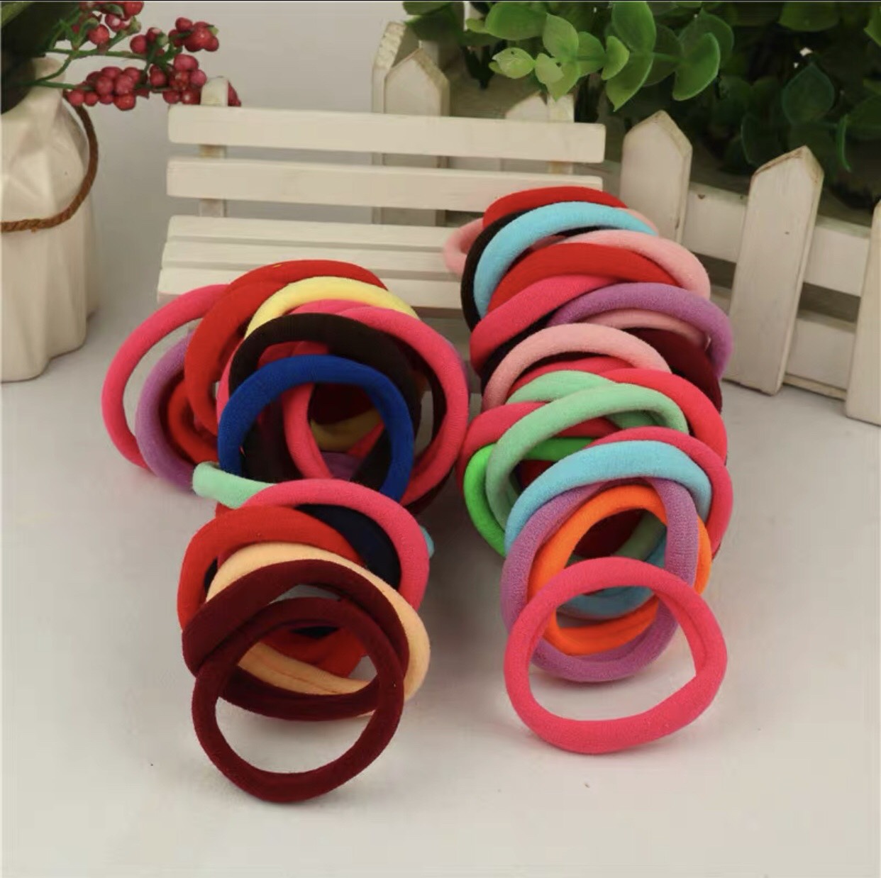 Combo 100 Dây Cột Tóc Thun Nhiều Màu Giá Rẻ - phukienteen