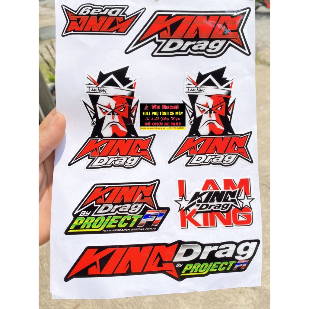Bộ tem Kingdrag nổi dán các loại xe - dochoixemay